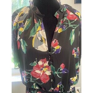 Lauren Ralph Lauren Sz 14 Floral Dress Tiered Skirt  Career Work Office Business